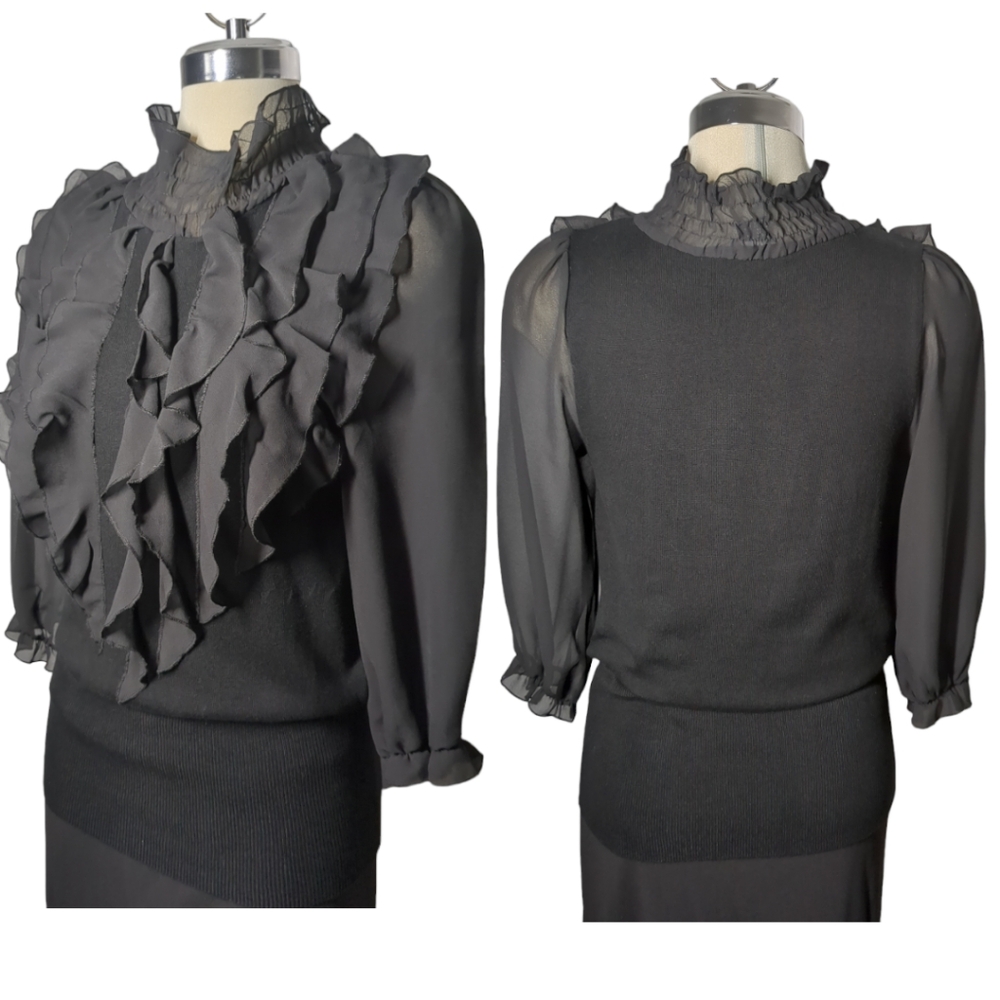 Black Turtle neck 3/4 Sleeves Size S